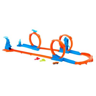 Circuit Hot Wheels Track Creator 3 loopings