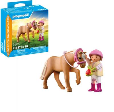 Duo Pack Fillette avec son poney - Playmobil 71887_La Grande Récrée_1