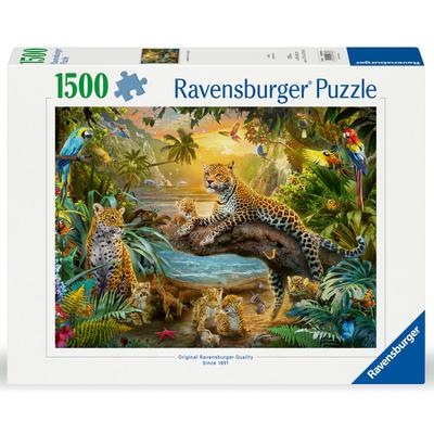 Puzzle 1500 pièces Léopards dans la jungle