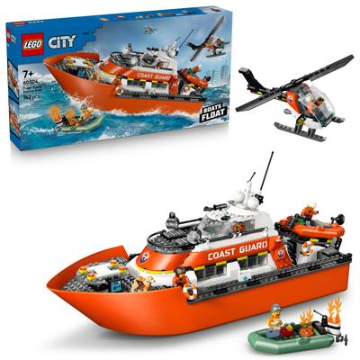 Le bateau de sauvetage et l’hélicoptère des garde-côtes LEGO City 60504