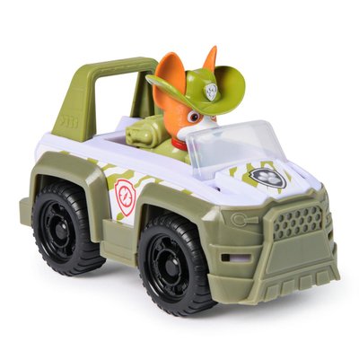 Véhicule 15 cm et figurine La Pat Patrouille : véhicule de la jungle Tracker
