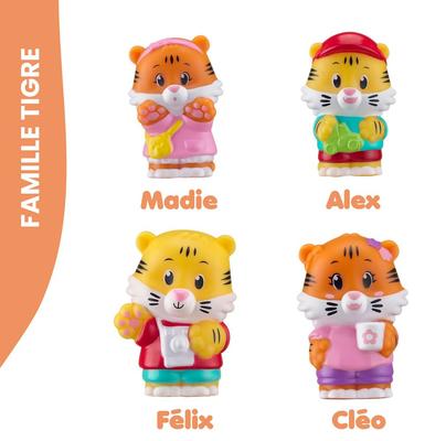4 Personnages Famille Tigre Klorofil_La Grande Récrée_1