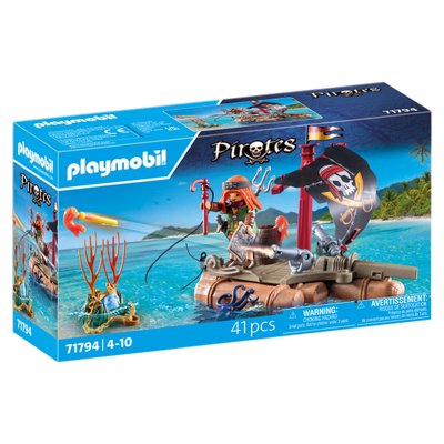 Pirate avec radeau flottant et trésor PLAYMOBIL Pirates 71794