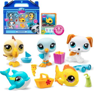 Pack de 5 Pets thème plage Little Petshop_La Grande Récrée_1