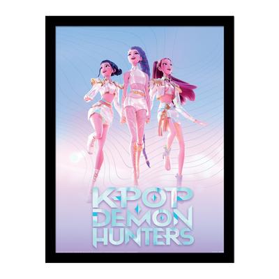 Affiche collector encadré Huntrix - KPOP Demon Hunters