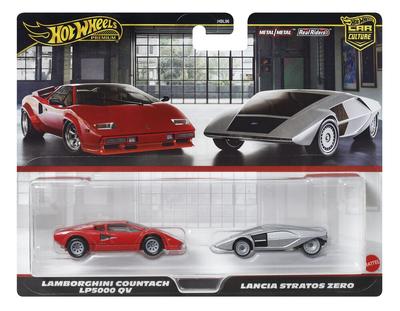 Coffret Hot Wheels Premium Car Culture Lamborghini Countach et Lancia Stratos Zero_La Grande Récrée_1