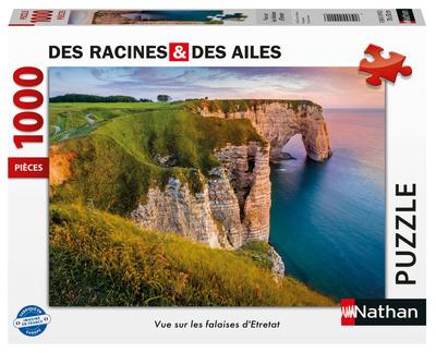 Puzzle 1000 pièces Vue surles falaises d'Etretat - Collection Des Racines et des Ailes Nathan_La Grande Récrée_1