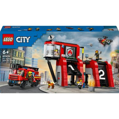 La caserne et le camion de pompiers Lego City 60414