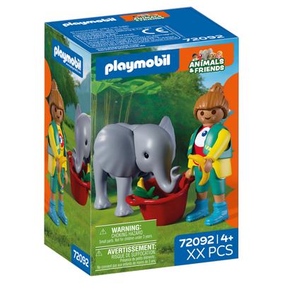 Eléphanteau et gardien de Zoo Playmobil Animal & Friends 72092