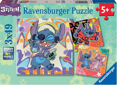 Puzzle 3x49 pièces - Stitch - Jouer toute la journée_La Grande Récrée_1