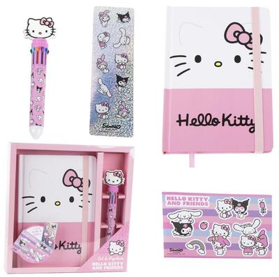 Coffret Carnet, autocollants et Stylo Hello Kitty_La Grande Récrée_1