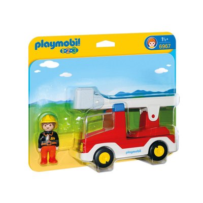 Camion de pompier avec échelle pivotante Playmobil 1.2.3 : 6967
