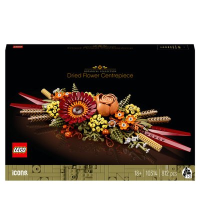Centre de table fleurs séchées Lego Icons 10134