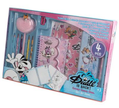 Coffret cadeau plumier stylo Carnet A6 et autocollants Diddl is Back_La Grande Récrée_1