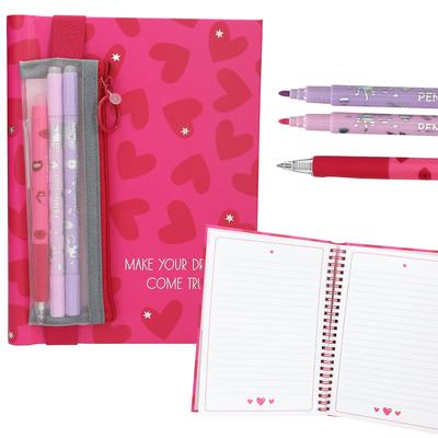Carnet avec stylos Cœur Penfection