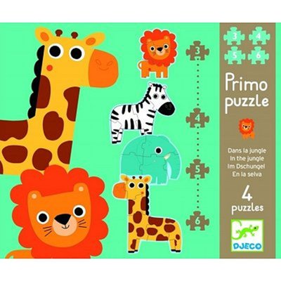 Coffret 4 puzzles - Primo puzzle :  Dans la jungle