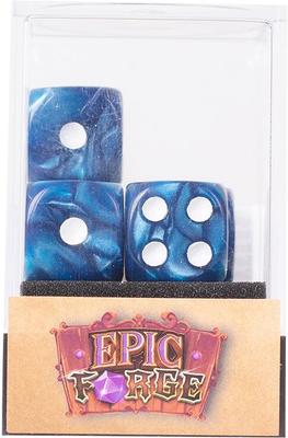Lot de 5 Des 6 Faces – Bleu Nacre_La Grande Récrée_1