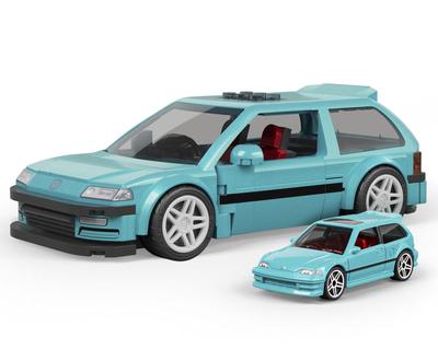 Mattel Brick Shop Hot Wheels Custom '90 Honda Civic EF_La Grande Récrée_1