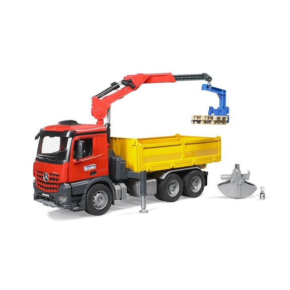 Camion benne MB Arocs avec grue et accessoire