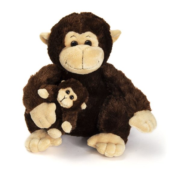 Singe en peluche avec bébé