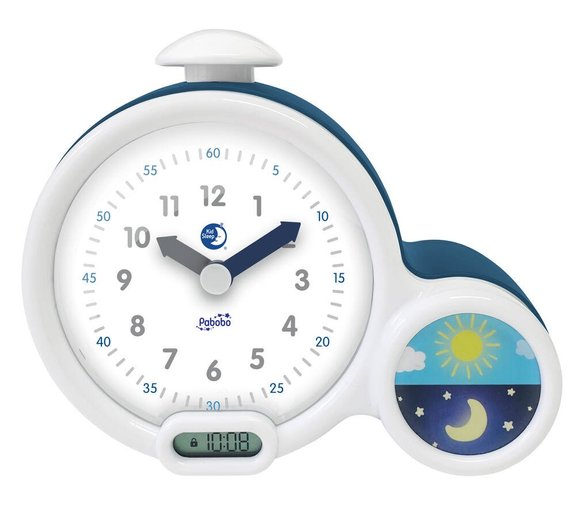 Réveil Kid Sleep Clock Bleu - Apprentissage de l'heure et Veilleuse Intégrée