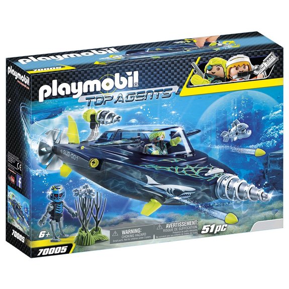 Sous-marin d'attaque S.H.A.R.K Playmobil Top Agents 70005