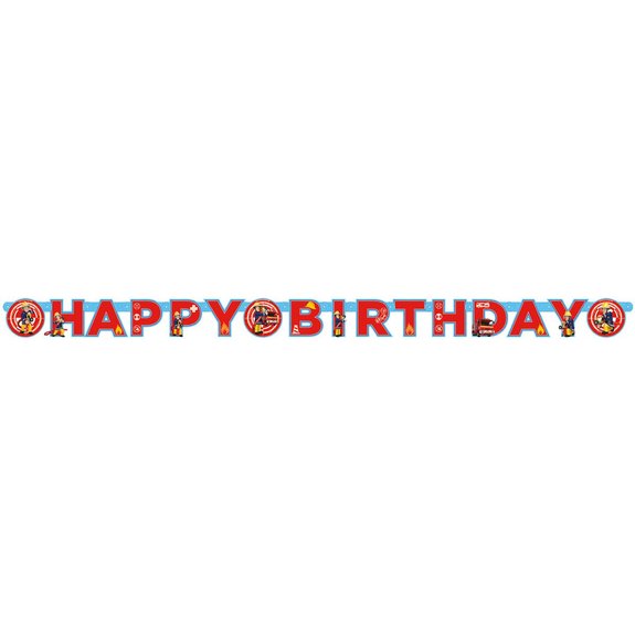 Guirlande Happy Birthday Sam le pompier