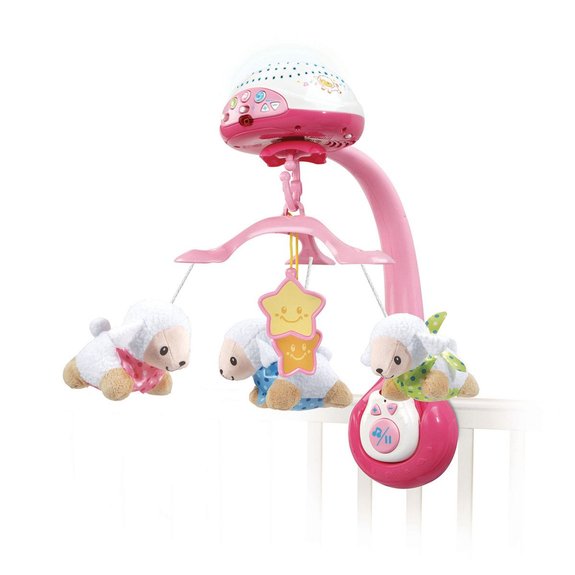Mobile Lumi compte-moutons rose