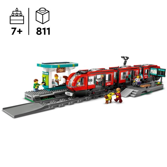 Le tramway et la station du centre-ville LEGO City 60423
