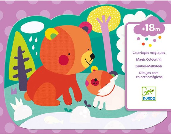 Coloriage magique animaux dans les bois