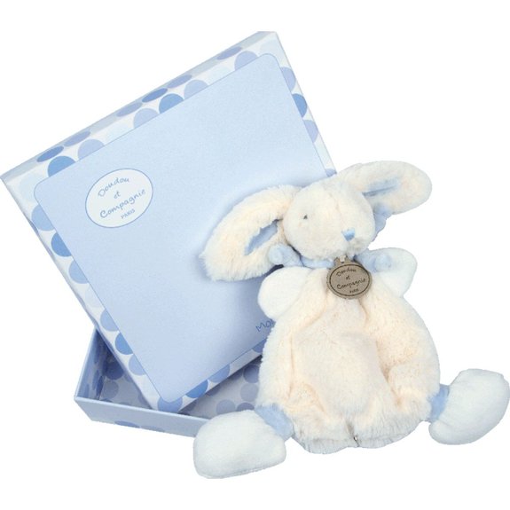 Lapin Bonbon - Doudou bleu