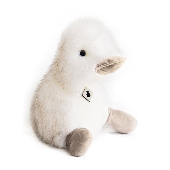 Peluche Coin Coin 50 cm Panache Blanc