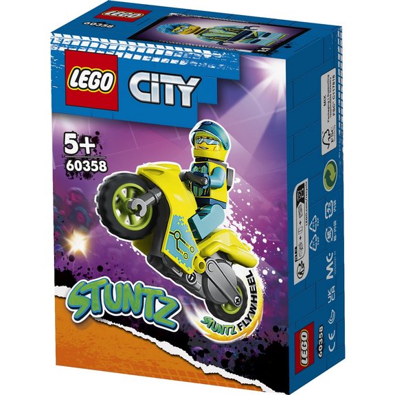 Cyber Moto De Cascade Lego City Stunz 60358