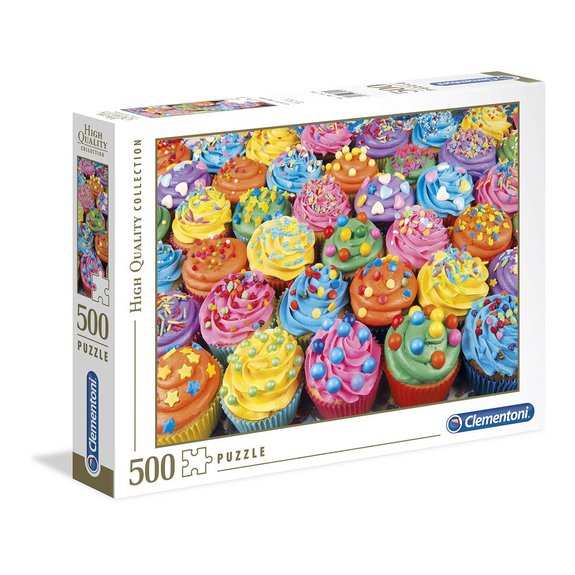 Puzzle High quality 500 pièces colorful cupcake