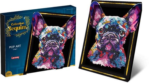 Collection sequins Pop art Chien