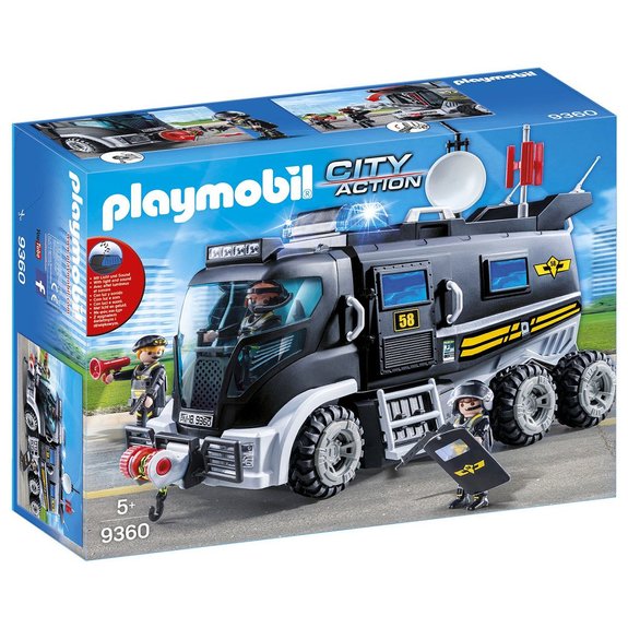 Camion des policiers d'élite sirène Playmobil City Action 9360