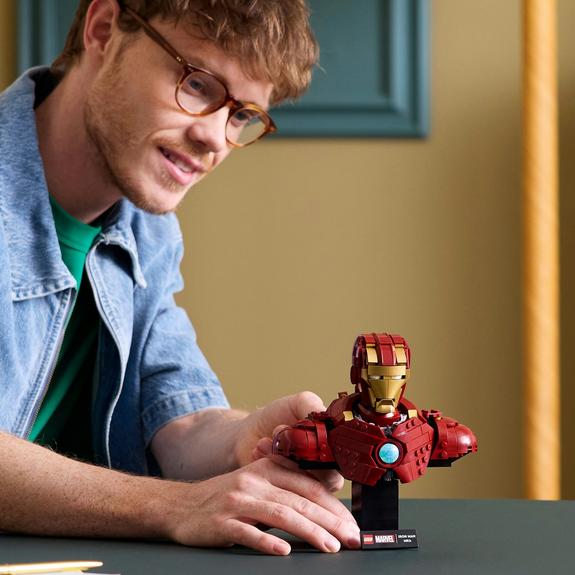 Buste Iron Man 38 cm - Édition Avengers | LED avec Télécommande | Collector