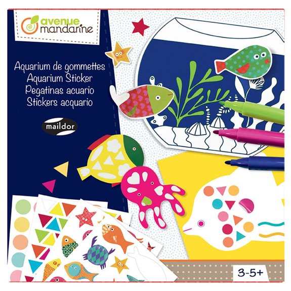 Coffret creatif aquarium gommettes
