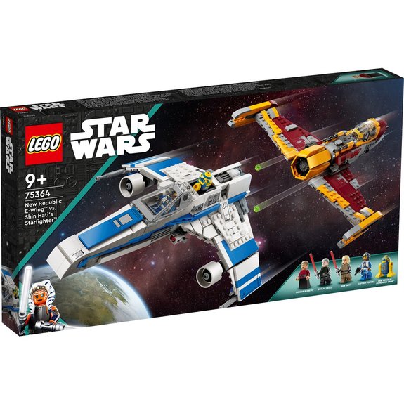 LEGO L"'E-wing de la Nouvelle république contre le chasseur Shin Hati Star Wars 75364