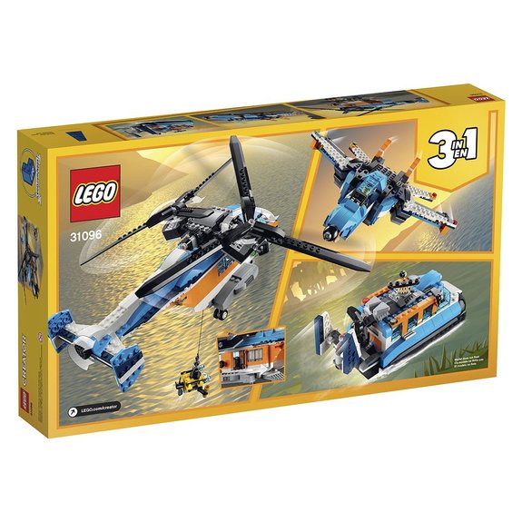 L'hélicoptère à double hélice LEGO® Creator 3-en-1 31096