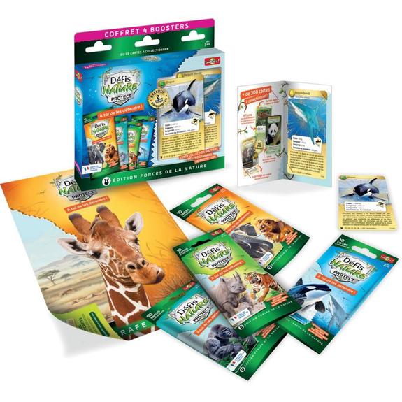 Coffret Défis nature Protect 4 boosters Orque et requins