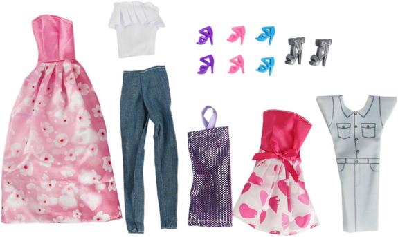 Coffret vêtements - 5 tenues pour poupée mannequin