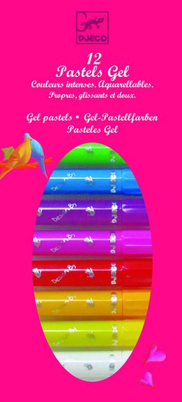 12 Crayons pastels gel : Rose