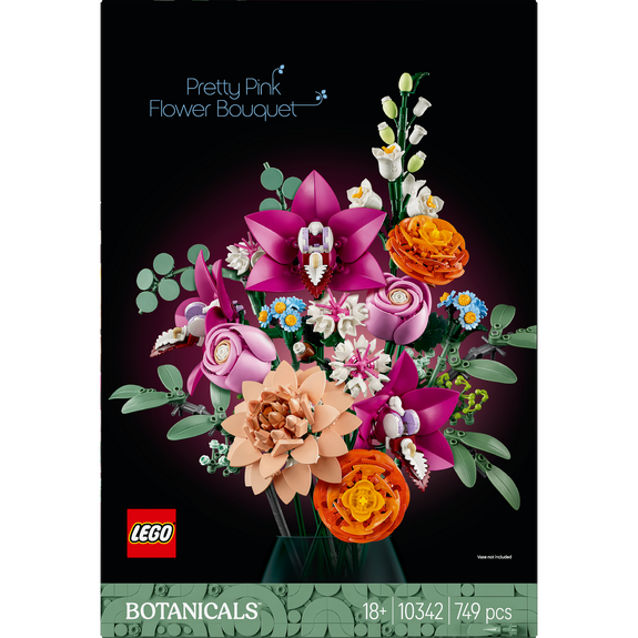 Le joli bouquet de fleurs roses LEGO Botanicals 10342