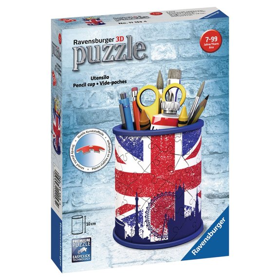 Puzzle 3D Pot à crayons : Union Jack