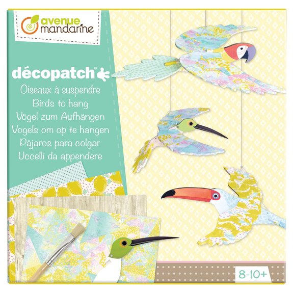 Coffret créatif, Décopatch oiseaux à suspendre
