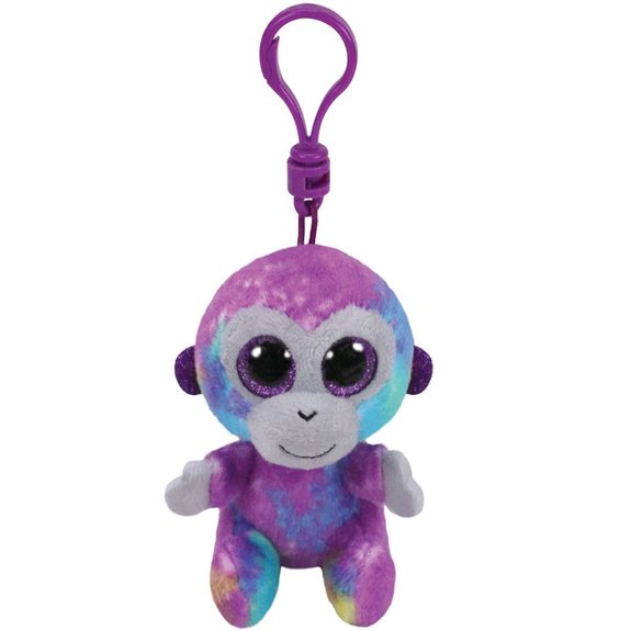 Beanie Boo's - Porte-clés Zuri le singe multicolore