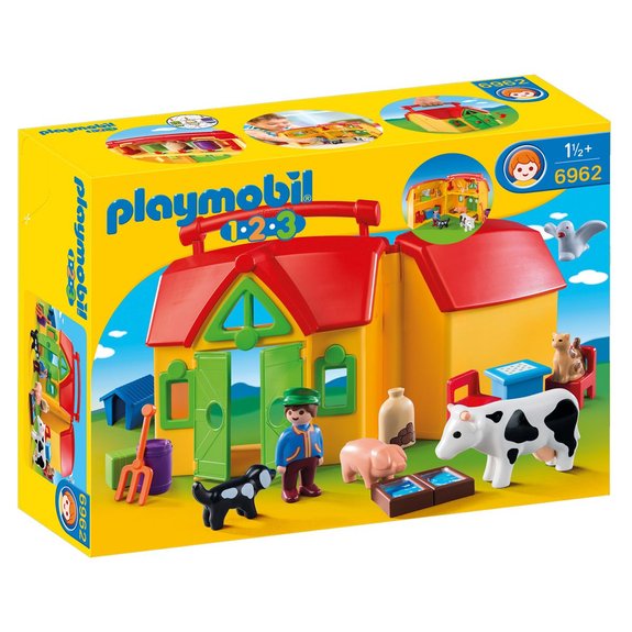 Ferme transportable avec animaux Playmobil 1.2.3. 6962