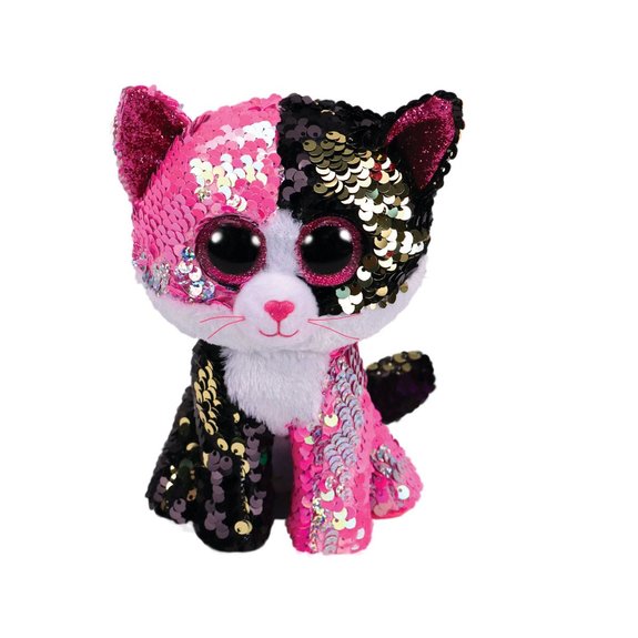 Flippables Small - Peluche sequins Malibu le chat 15cm