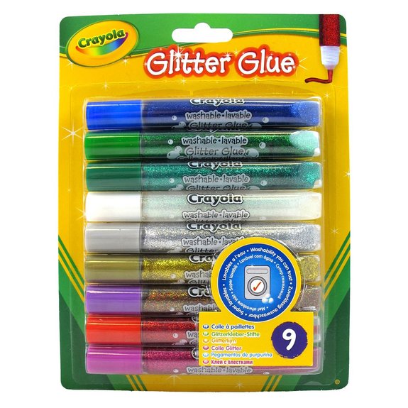 Colle paillette Blister de 9 couleurs assorties
